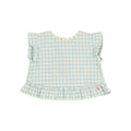 top gingham acqua
