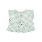 top gingham acqua