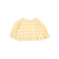 top check giallo manica tre quarti