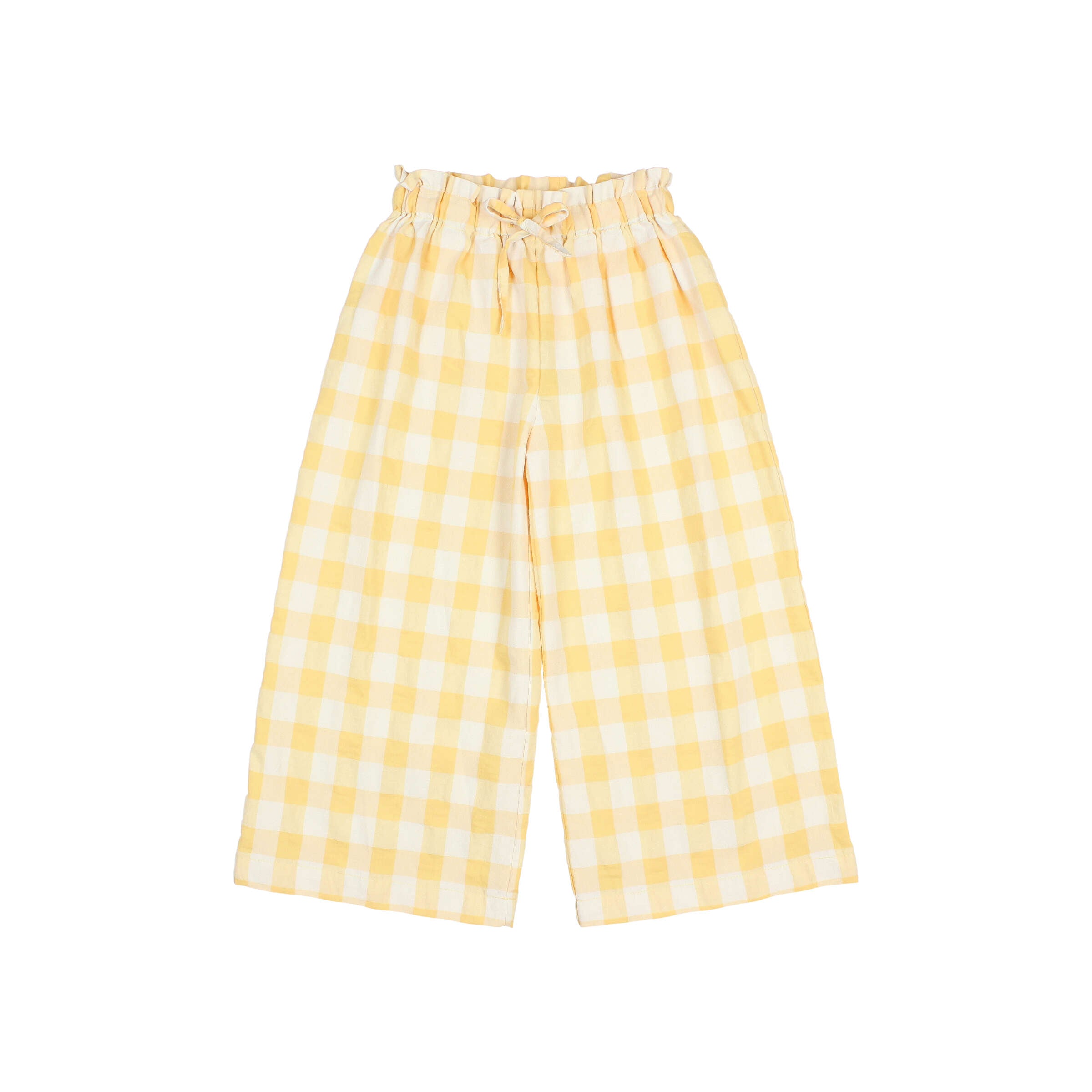 pantalone check giallo