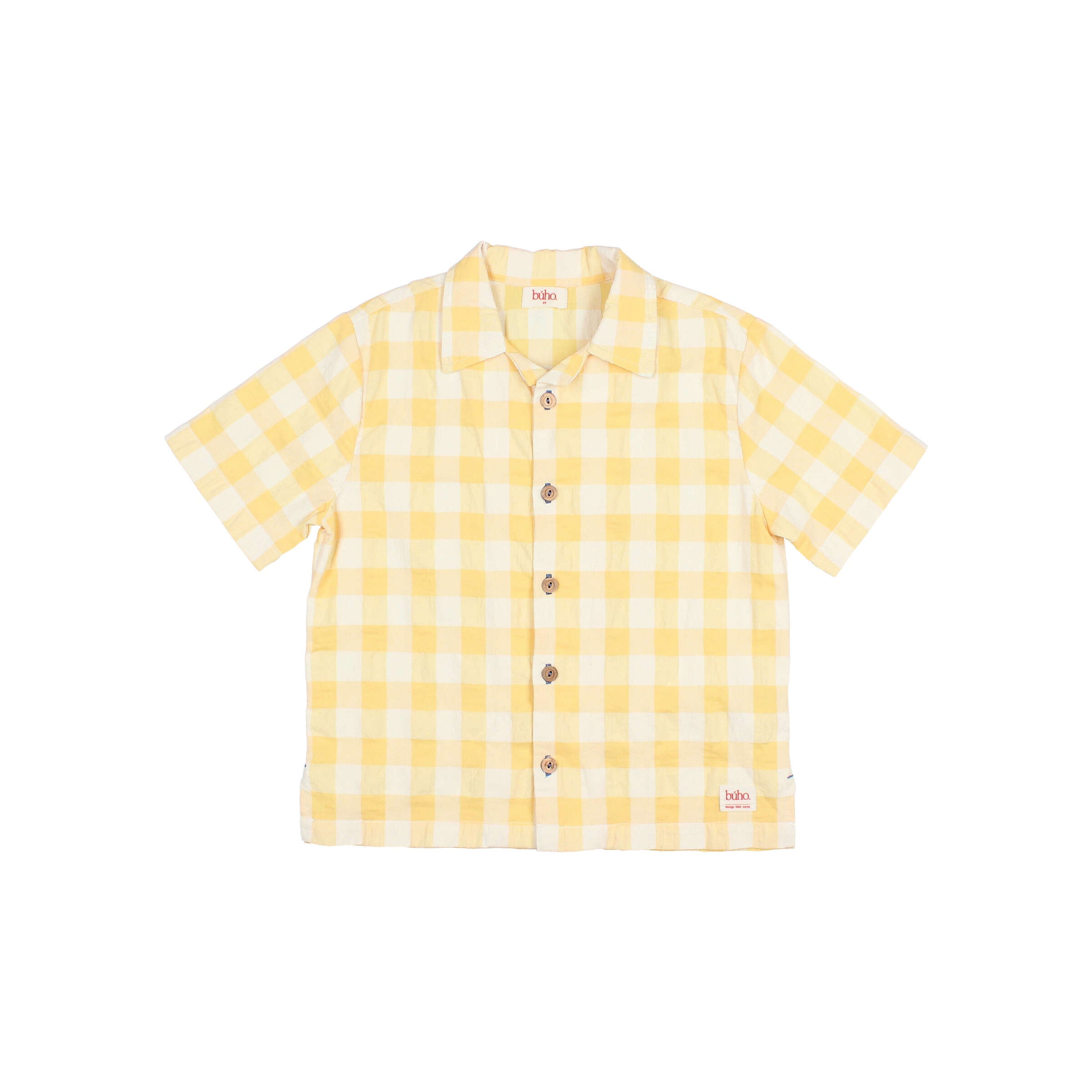 camicia check giallo