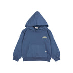 felpa blu cappuccio