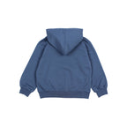 felpa blu cappuccio