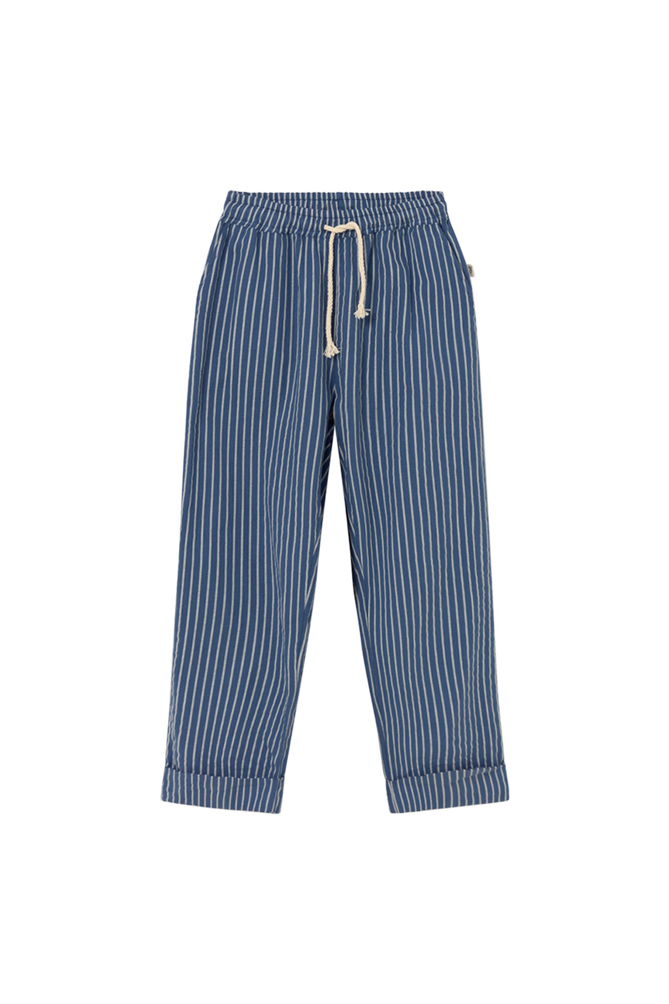 pantalone riga blu