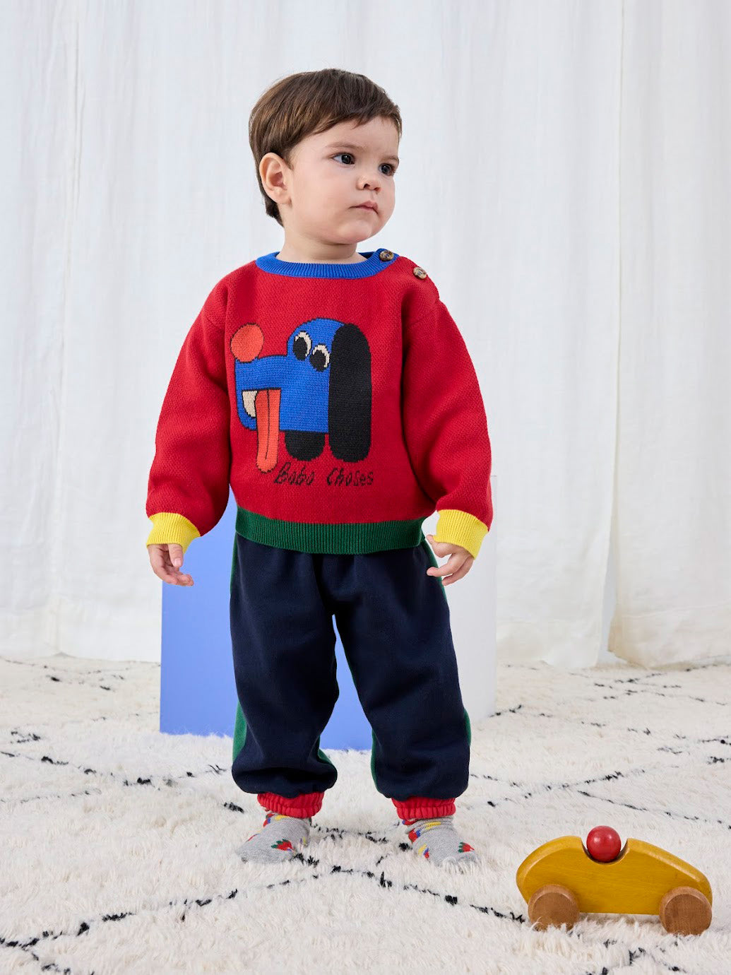 pantalone colorblock