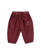 pantalone velluto vinaccia baby