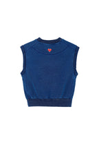 gilet in felpa effetto denim