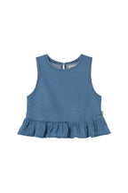 top in mussola denim