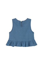 top in mussola denim