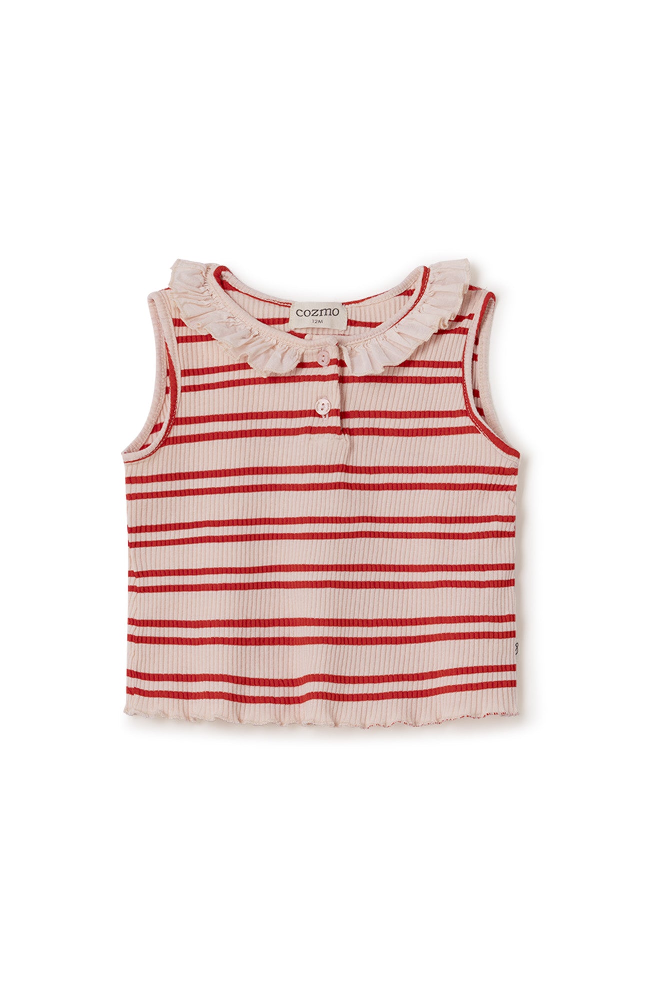 canotta a costina fragola