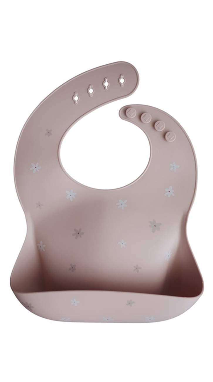 bavaglino silicone daisy rosa