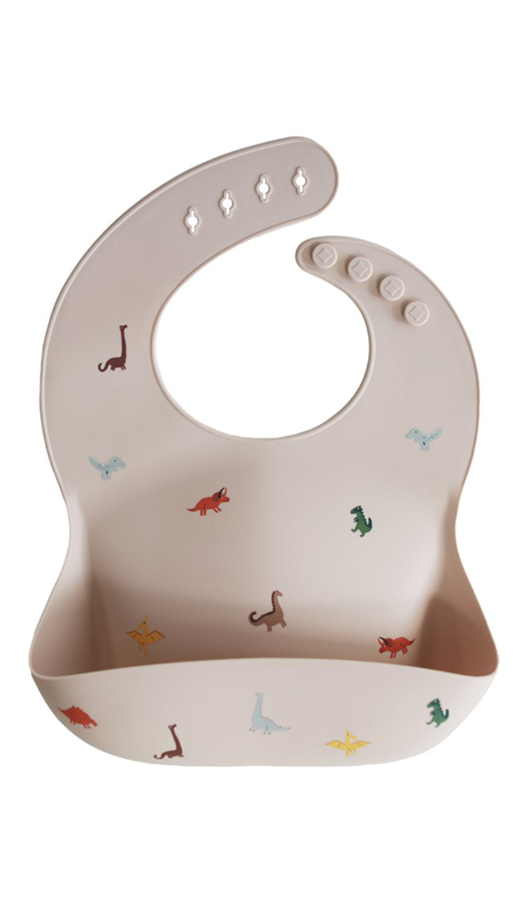 bavaglino silicone dinosauri