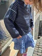 t-shirt manica lunga riga blu