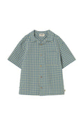 camicia gingham blue