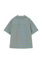 camicia gingham blue