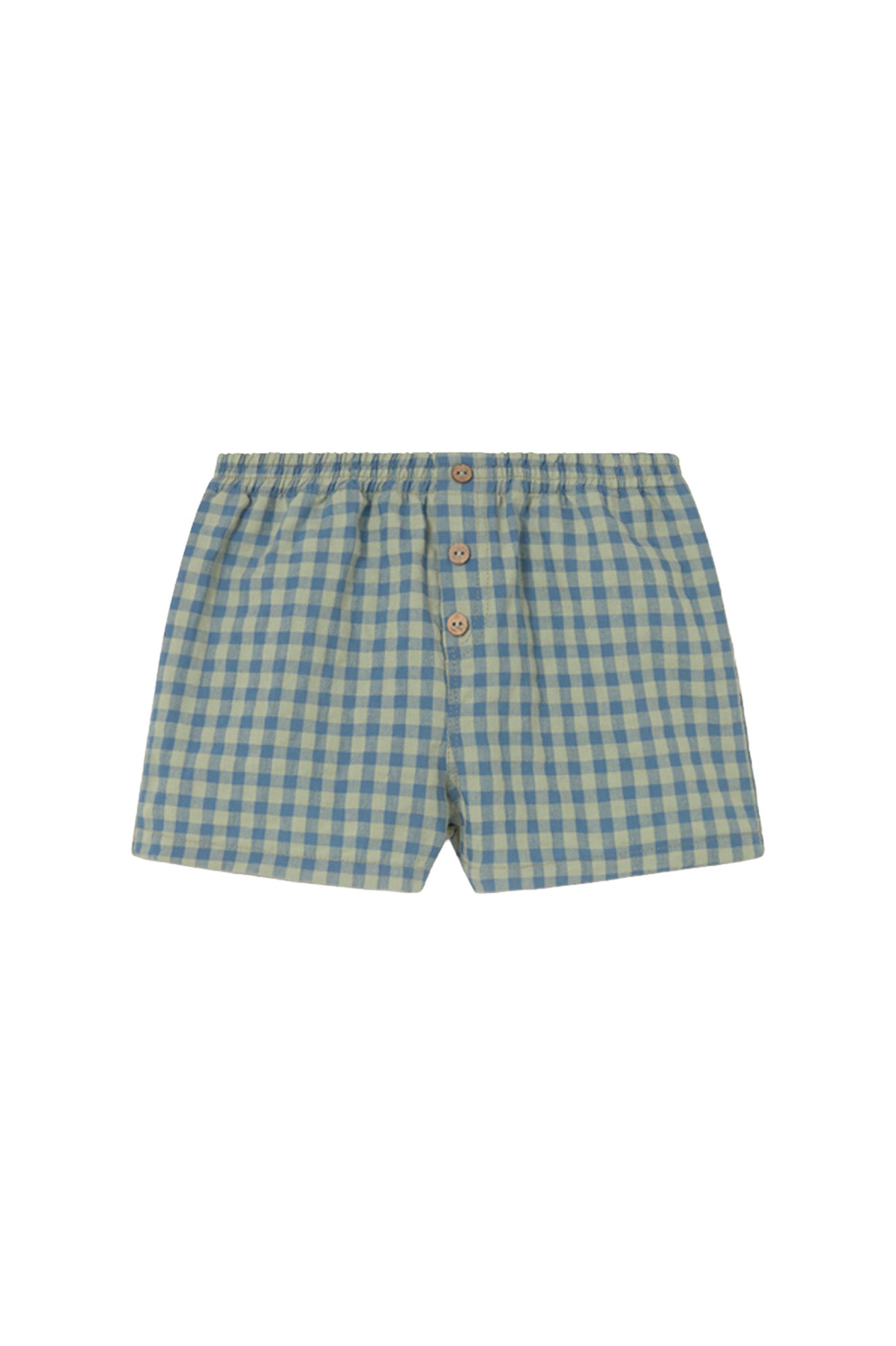 short blue gingham