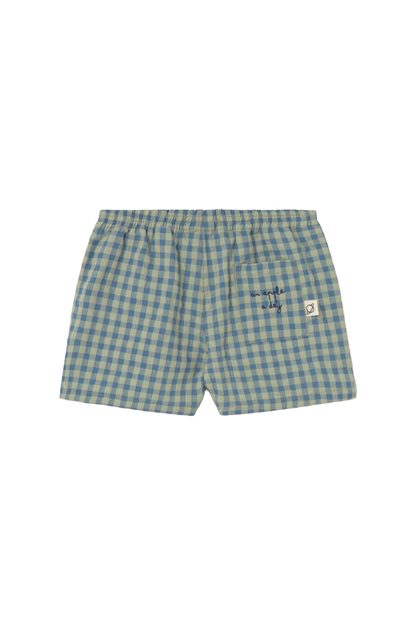 short blue gingham