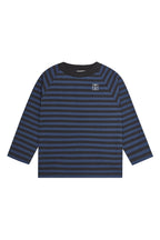 t-shirt rigata mirtillo antracite