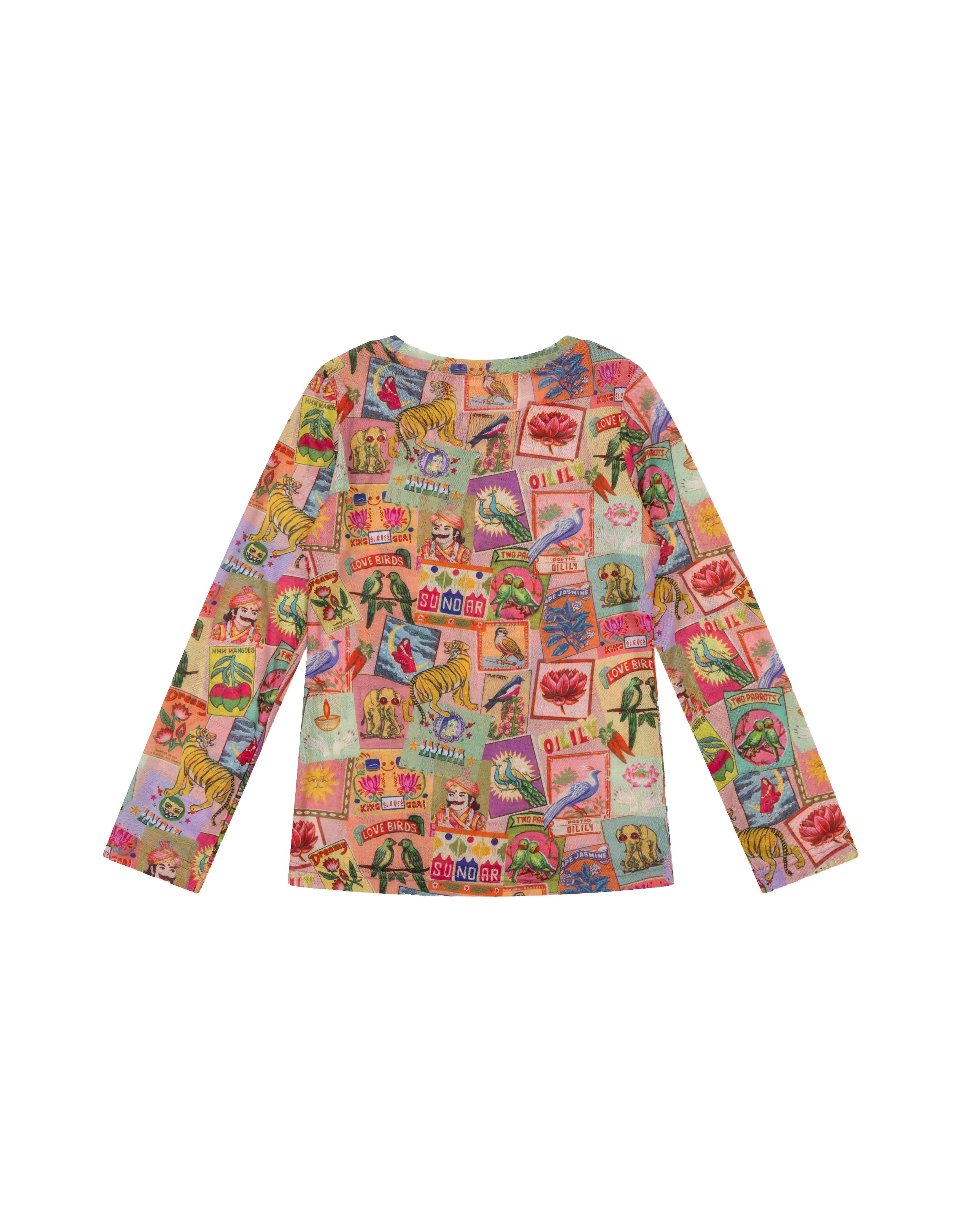 t-shirt india manica lunga