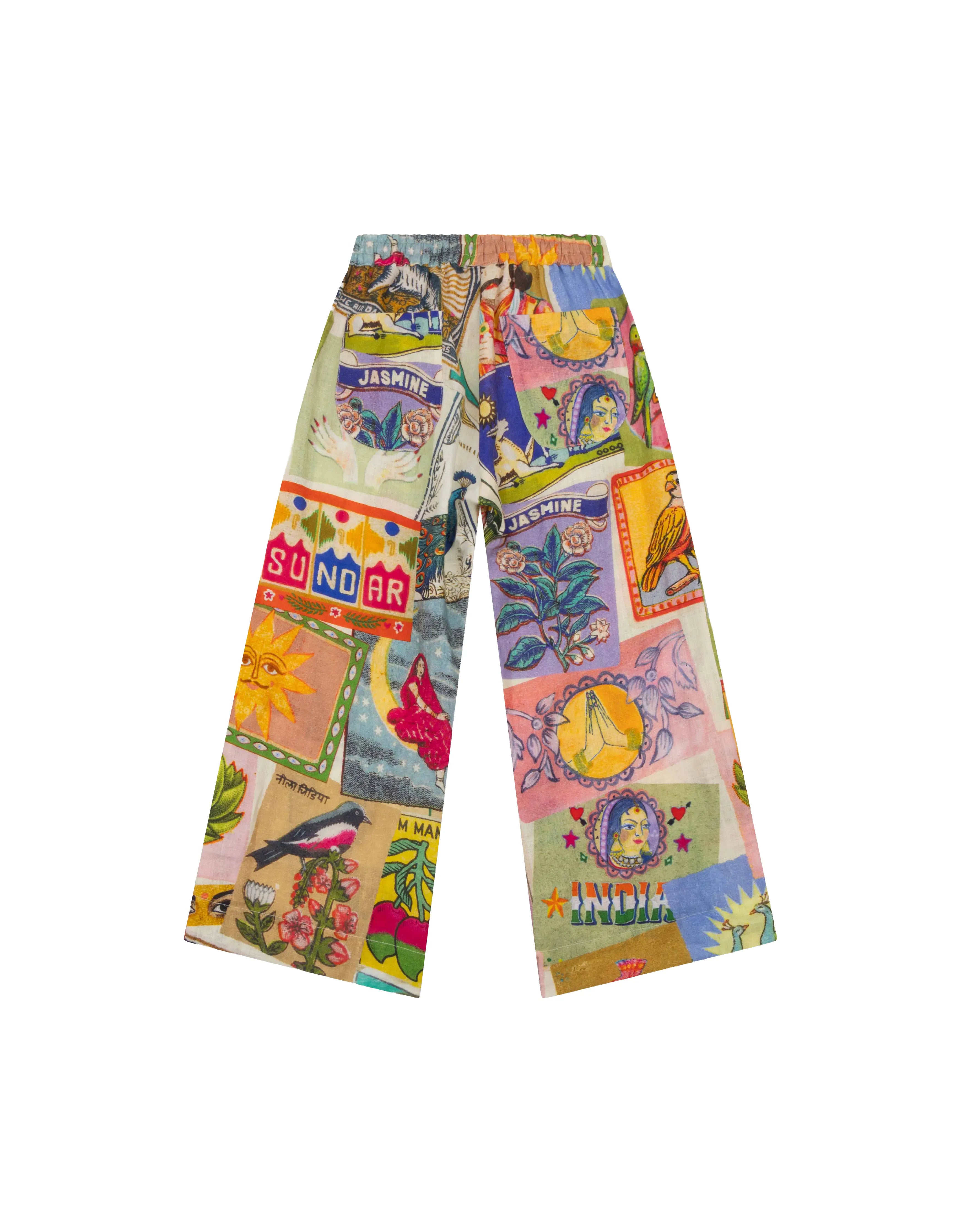 pantalone india lino