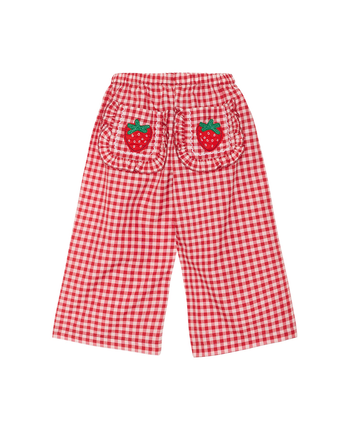 pantalone gingham fragole