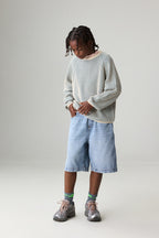 bermuda jeans elasticato