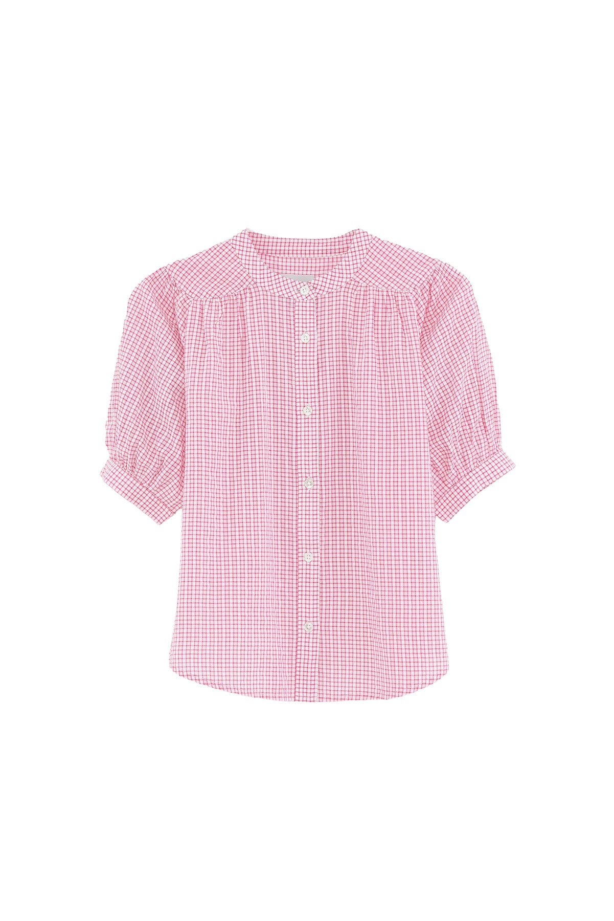 camicia mini check fragola