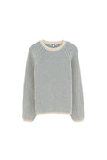 maglia riga denim e naturale