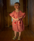 abito gingham fragole