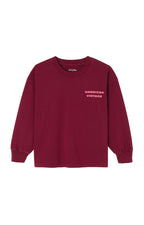 t-shirt manica lunga bordeaux