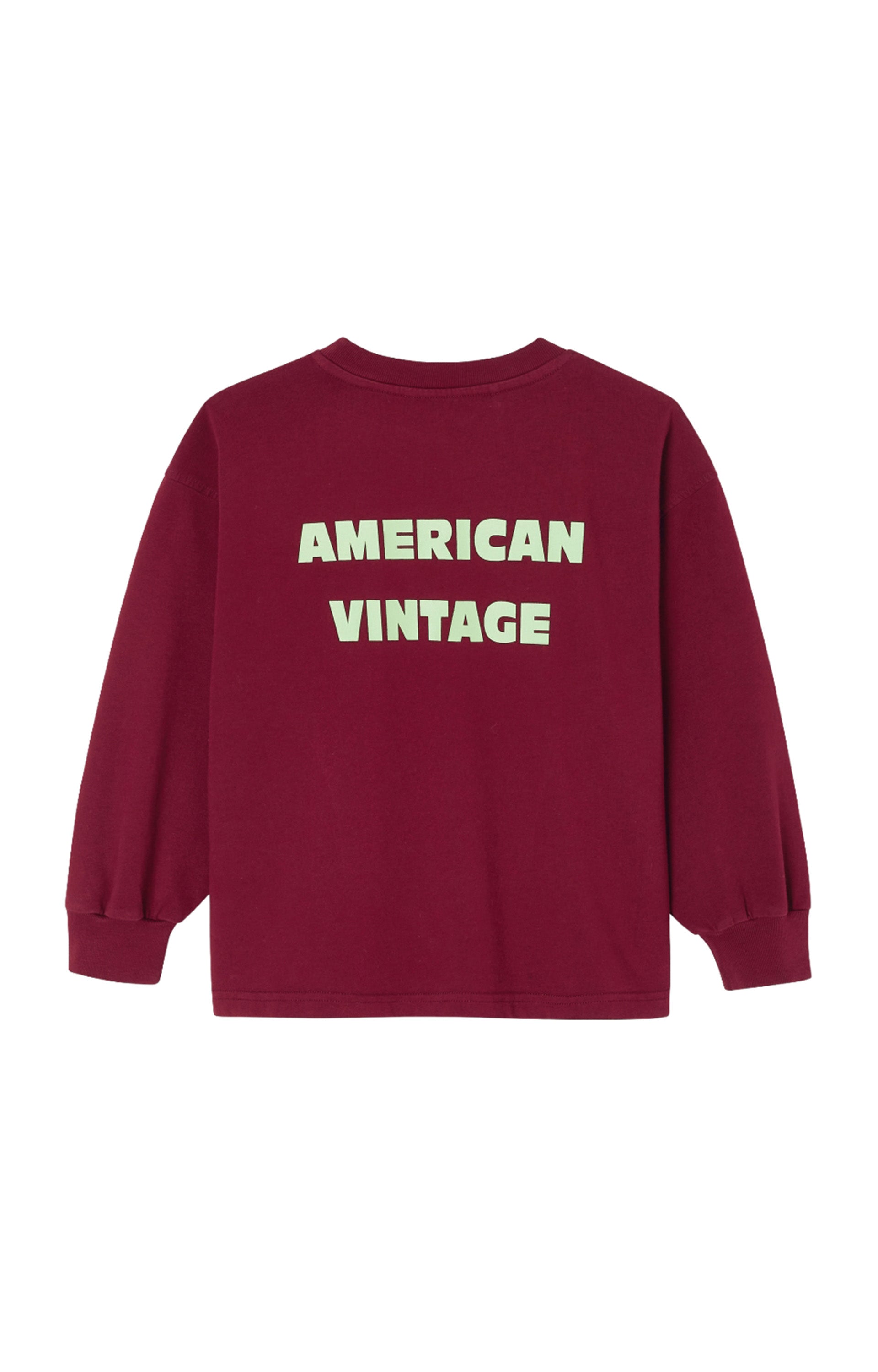 t-shirt manica lunga bordeaux