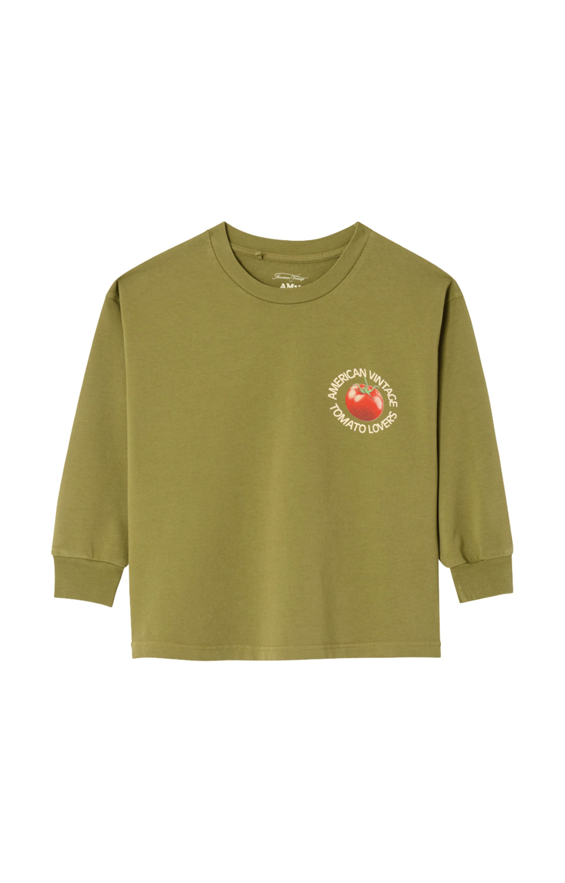 t-shirt manica lunga oliva