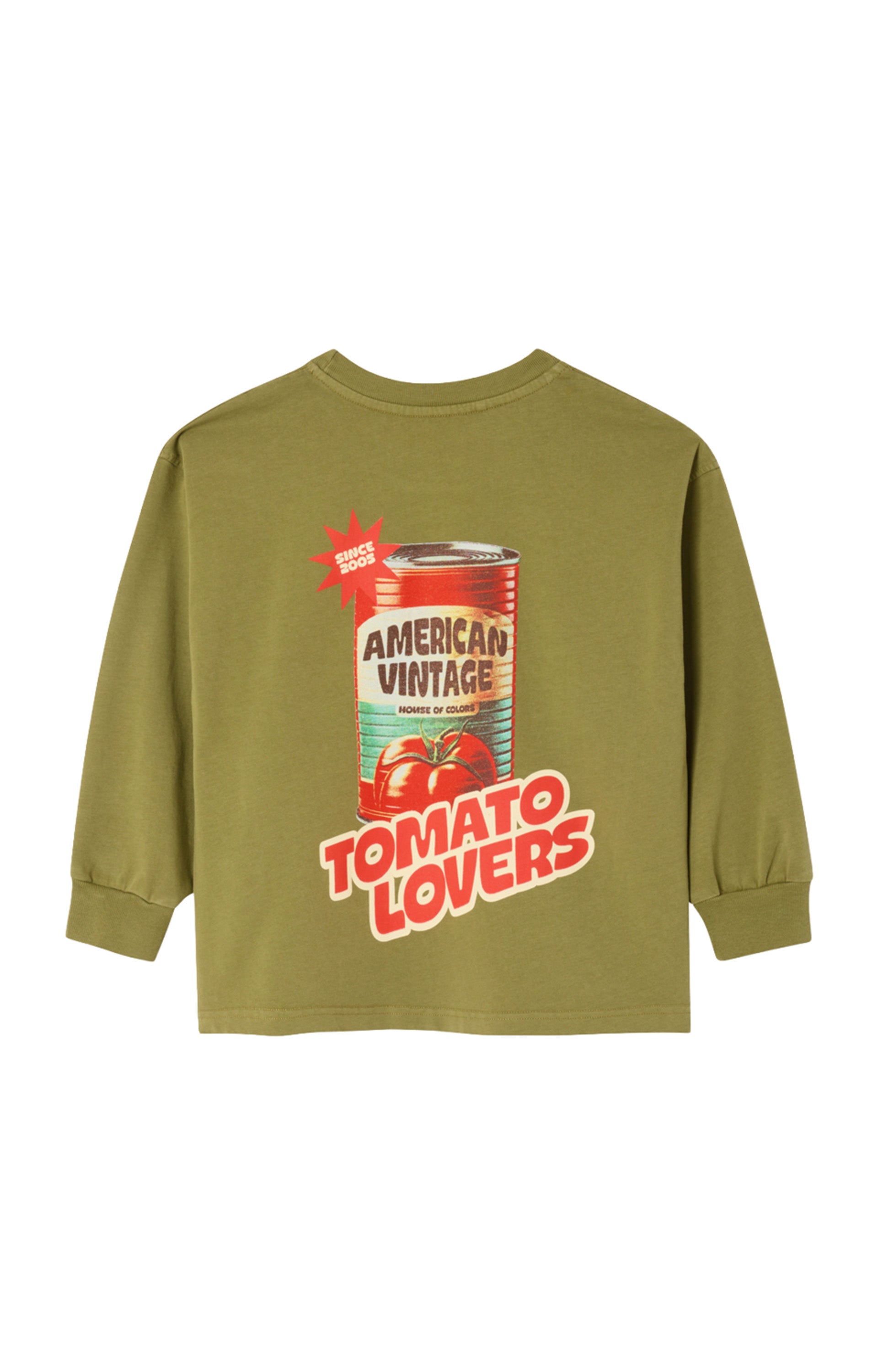 t-shirt manica lunga oliva