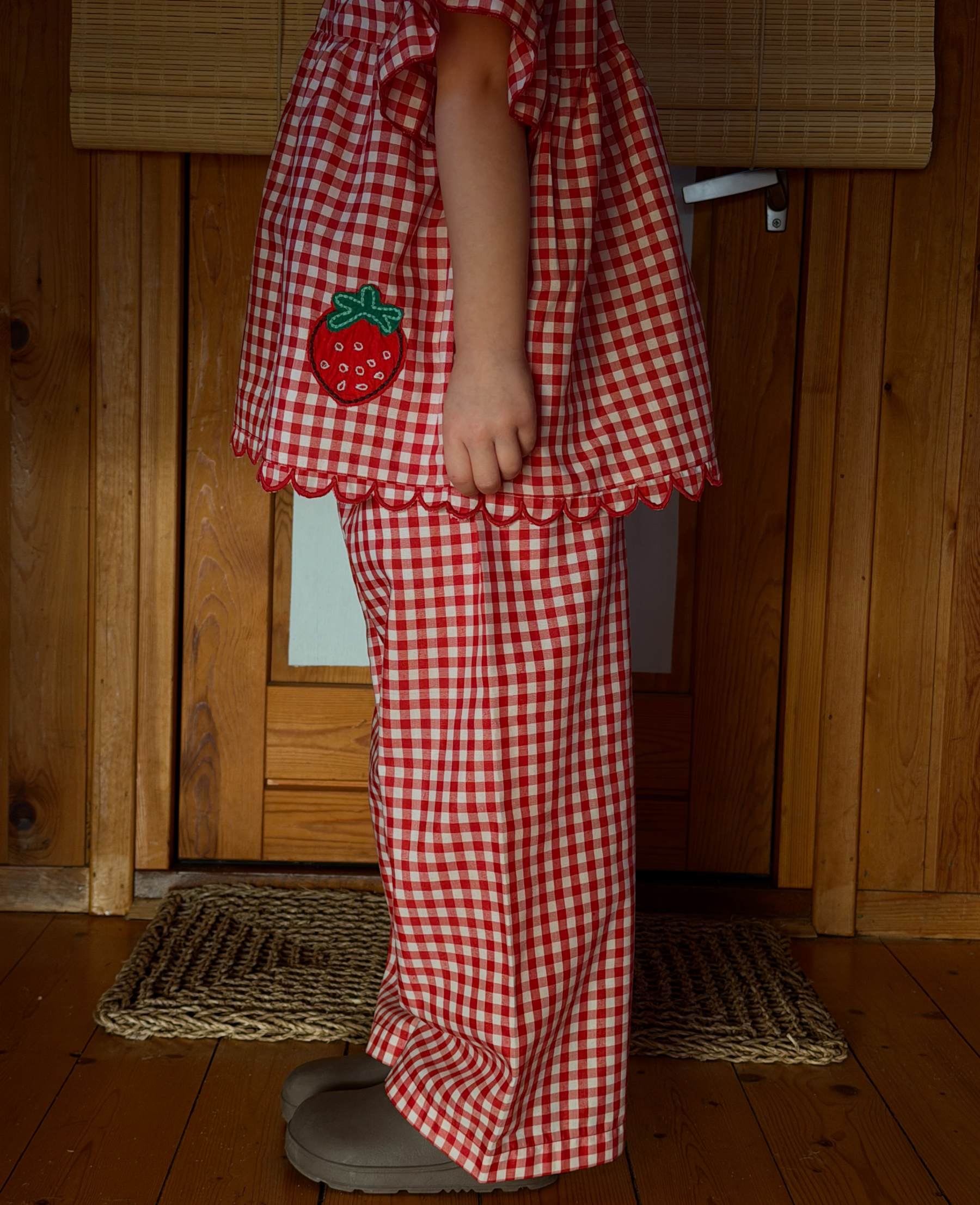 top gingham fragole
