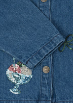 giacca denim paillettes gelato