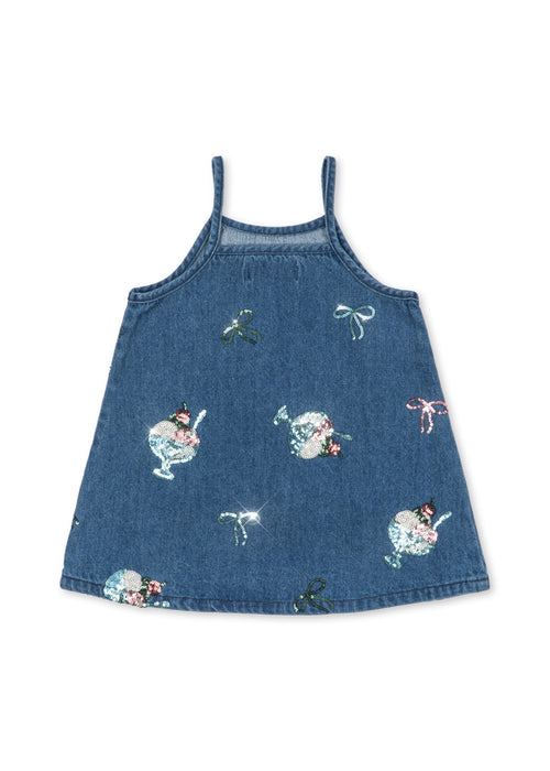 abito denim paillettes gelato