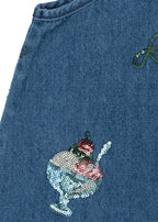 abito denim paillettes gelato