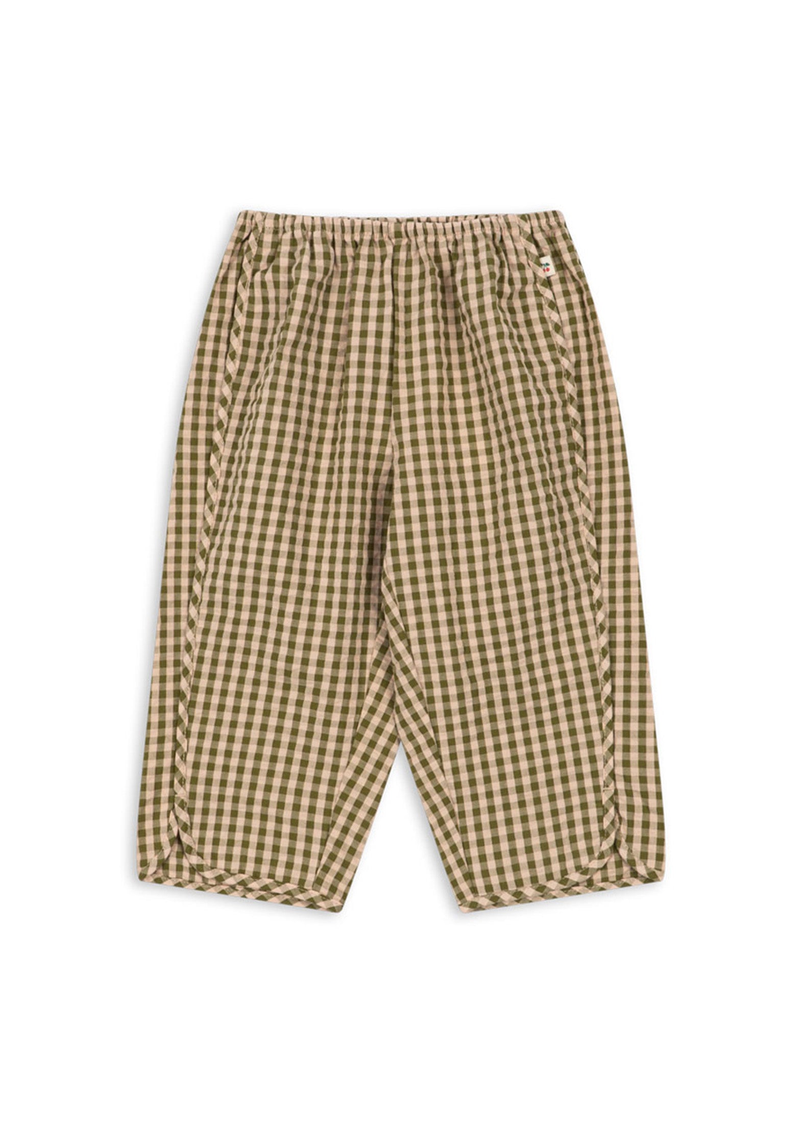 pantalone check avocado