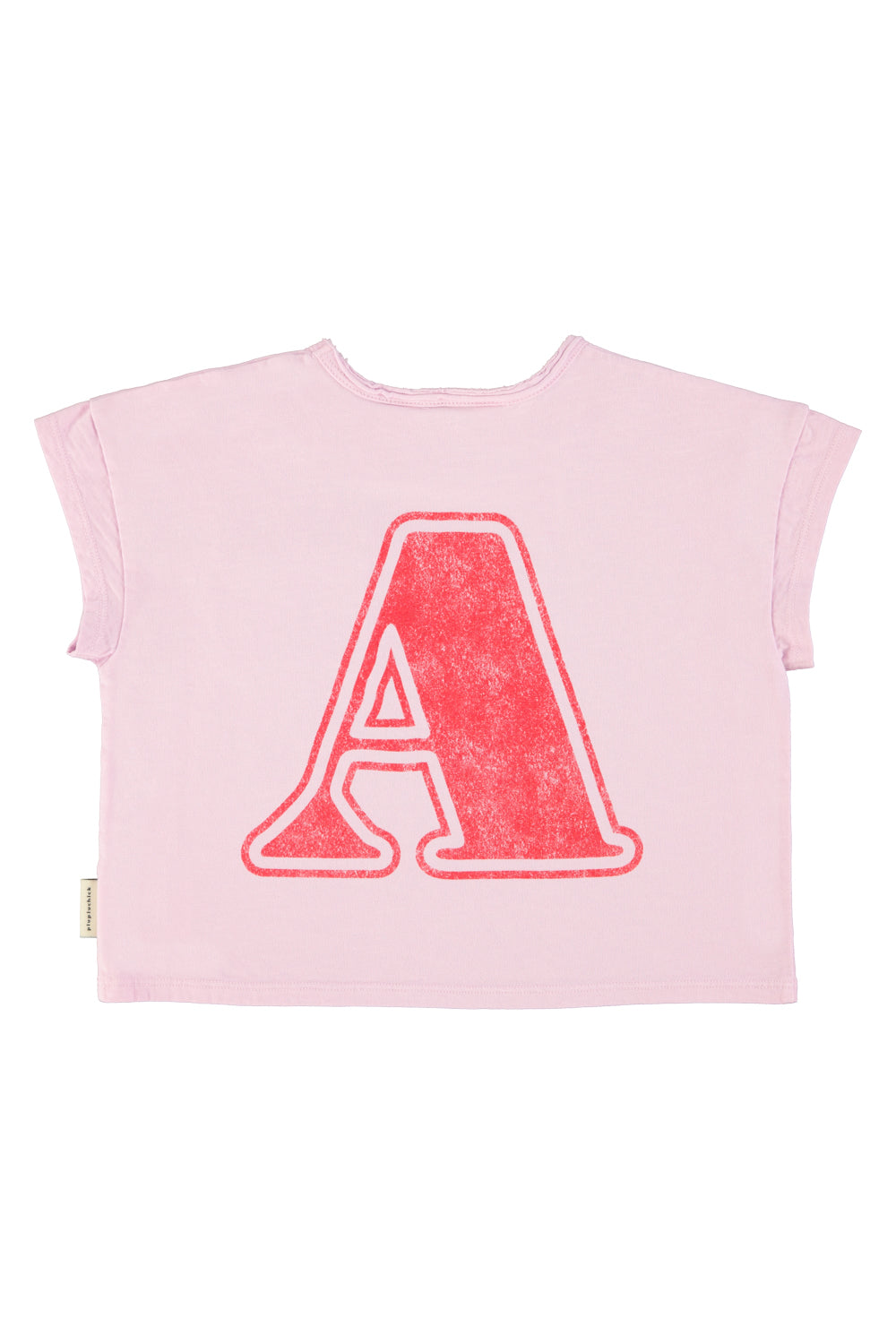 t-shirt lilac lettera A