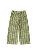 pantalone verde fiori