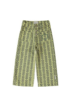 pantalone verde fiori