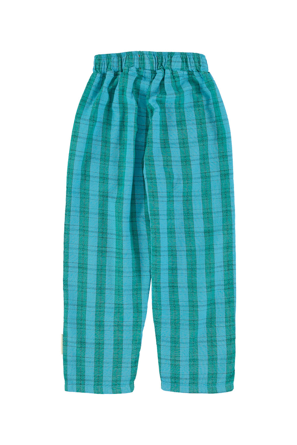 pantalone check blue